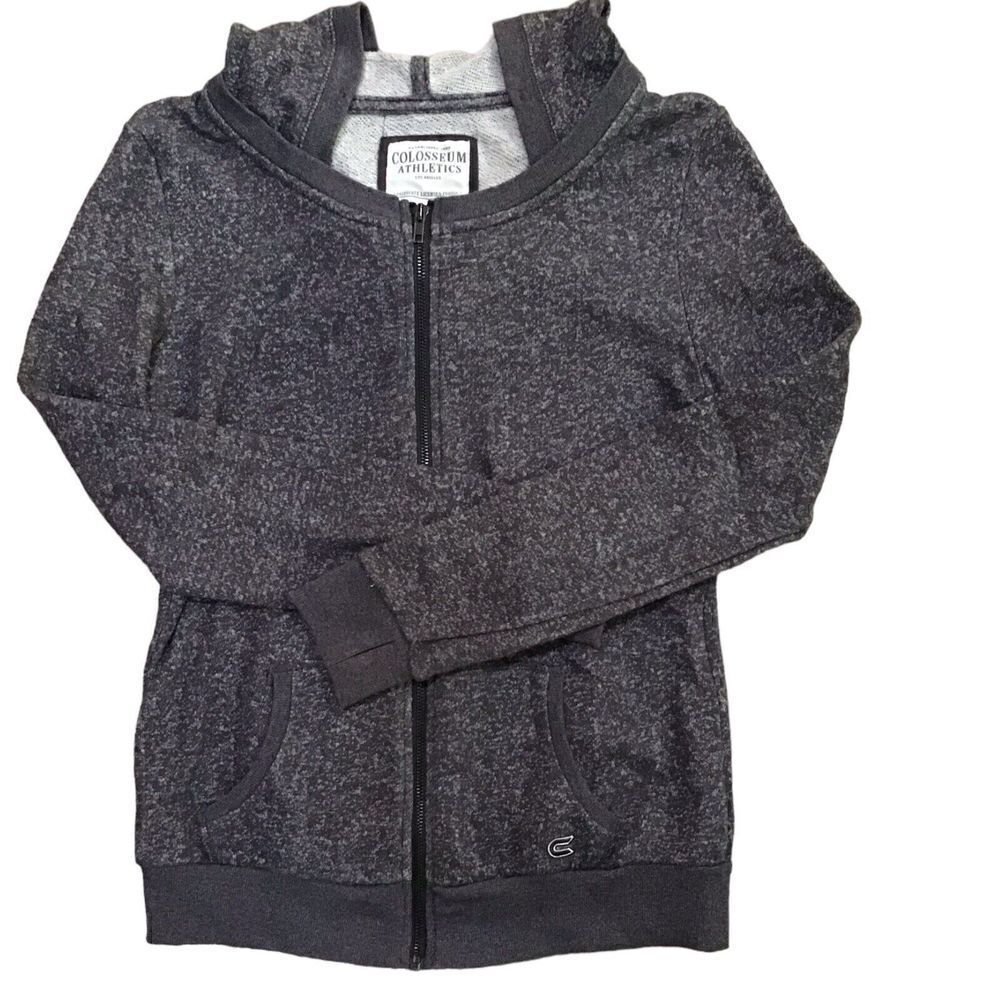 Colosseum Athletics Zippered Sweatshirt Size Large Gray